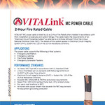 OmniCable - VITALink 2-Hour Fire Rated MC Power Cable Flyer - Front Page Thumbnail