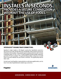Appleton – Speed-Lock Double-Snap Connectors
