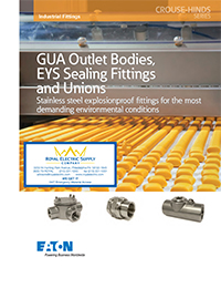 Crouse Hinds by Eaton – GUA Outlet Bodies, EYS Sealing Fittings and Unions