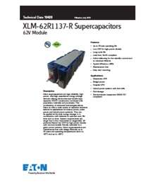 Eaton – PowerStor XLM62 Supercapacitor 62V Module