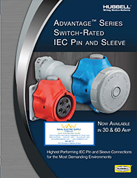 Hubbell Wiring Devices – Advantage Switch Rated IEC Pin And Sleeve System