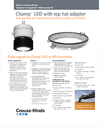 Cooper Crouse-Hinds by Eaton – CHMM1 Top Hat Adapter for Appleton MercMaster III Luminaire