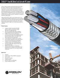 General Cable – Stabiloy Brand BW0007A MC Cable and BW0007JA MC Cable with PVC Jacket