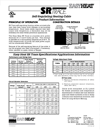EasyHeat – SR Trace Self Regulating Heating Cable