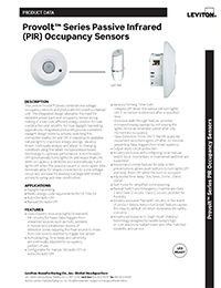 Leviton – Provolt Series Passive Infrared (PIR) Occupancy Sensors