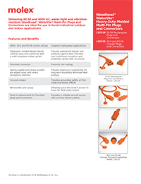 Woodhead by Molex – Watertite Heavy-Duty Molded Multi-Pin Plugs and Connectors